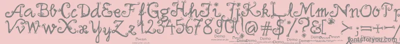 FirlefanzDemo Font – Gray Fonts on Pink Background