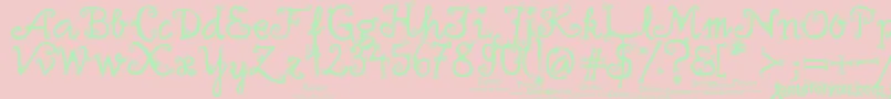 FirlefanzDemo Font – Green Fonts on Pink Background