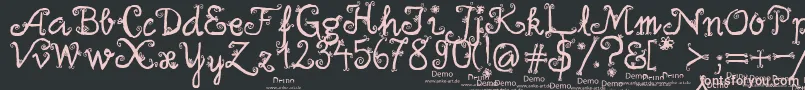 FirlefanzDemo Font – Pink Fonts on Black Background