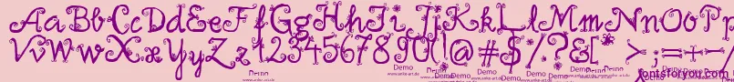 FirlefanzDemo Font – Purple Fonts on Pink Background