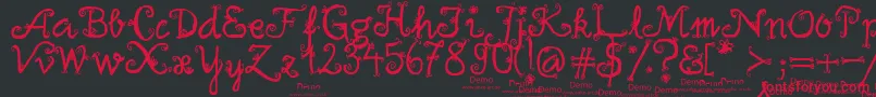FirlefanzDemo Font – Red Fonts on Black Background