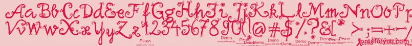 FirlefanzDemo Font – Red Fonts on Pink Background