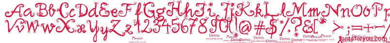 FirlefanzDemo Font – Red Fonts on White Background