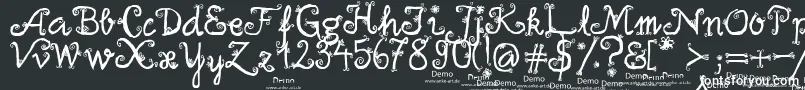 FirlefanzDemo Font – White Fonts on Black Background