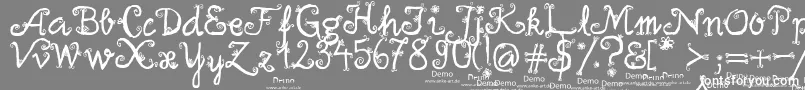 FirlefanzDemo Font – White Fonts on Gray Background