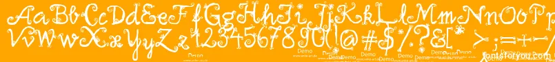 FirlefanzDemo Font – White Fonts on Orange Background