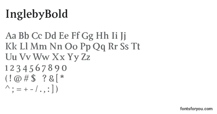 Police InglebyBold - Alphabet, Chiffres, Caractères Spéciaux