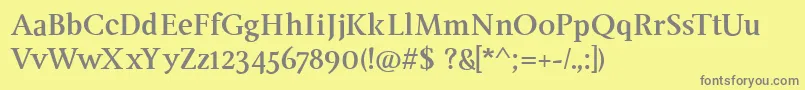 InglebyBold Font – Gray Fonts on Yellow Background