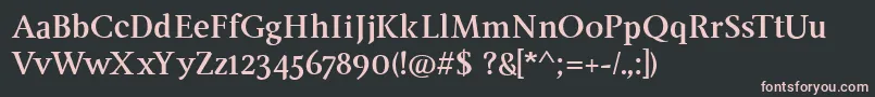 InglebyBold Font – Pink Fonts on Black Background
