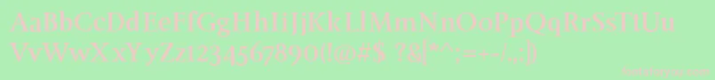 InglebyBold Font – Pink Fonts on Green Background