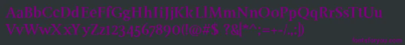 InglebyBold Font – Purple Fonts on Black Background