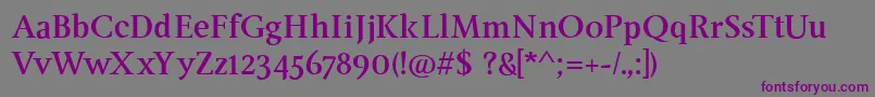 InglebyBold Font – Purple Fonts on Gray Background