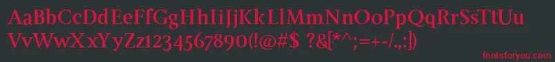 InglebyBold Font – Red Fonts on Black Background