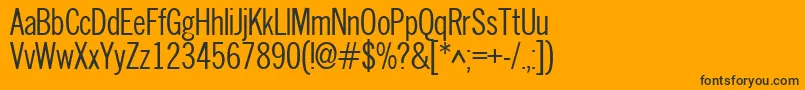 Nwc Font – Black Fonts on Orange Background