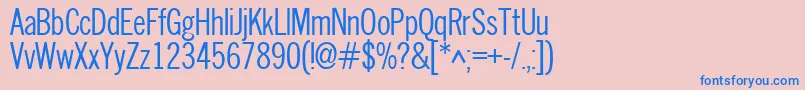 Nwc Font – Blue Fonts on Pink Background