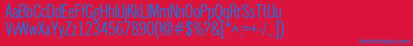 Nwc Font – Blue Fonts on Red Background