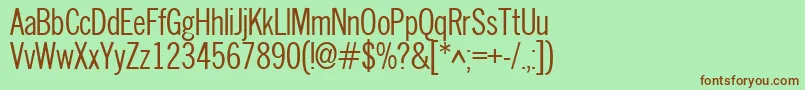 Nwc-fontti – ruskeat fontit vihreällä taustalla