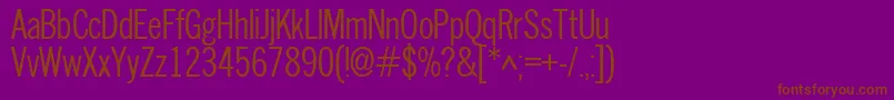 Nwc Font – Brown Fonts on Purple Background