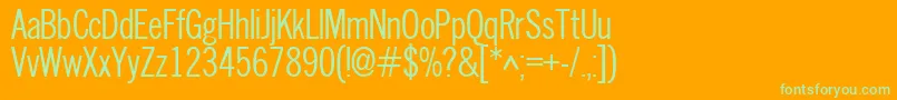 Nwc Font – Green Fonts on Orange Background