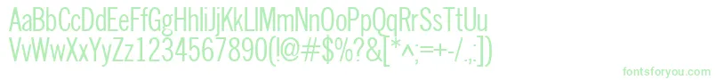 Nwc Font – Green Fonts on White Background