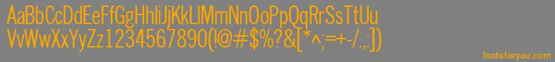 Nwc Font – Orange Fonts on Gray Background