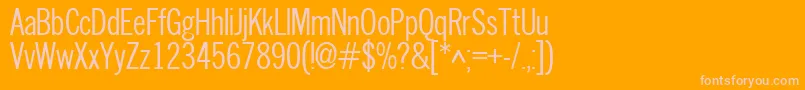 Nwc Font – Pink Fonts on Orange Background