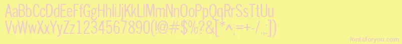 Nwc Font – Pink Fonts on Yellow Background