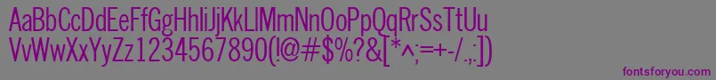 Шрифт Nwc – фиолетовые шрифты на сером фоне