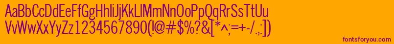 Nwc Font – Purple Fonts on Orange Background