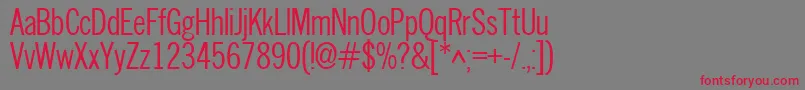 Nwc Font – Red Fonts on Gray Background