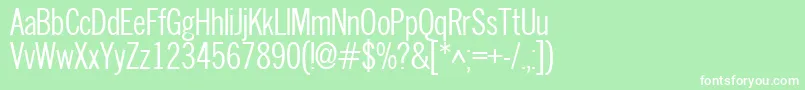 Nwc Font – White Fonts on Green Background