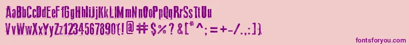 OddPress Font – Purple Fonts on Pink Background