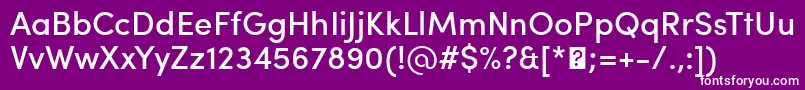 フォントSofiaProMedium – 紫の背景に白い文字