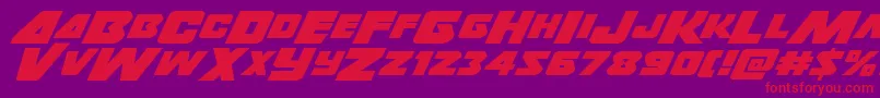 Thunderstrikeexpand Font – Red Fonts on Purple Background