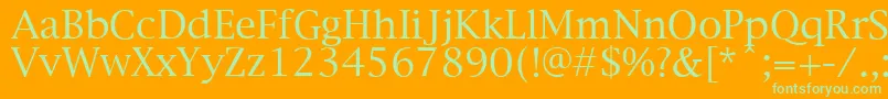 NewYorkPlain Font – Green Fonts on Orange Background