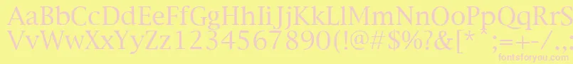 NewYorkPlain Font – Pink Fonts on Yellow Background