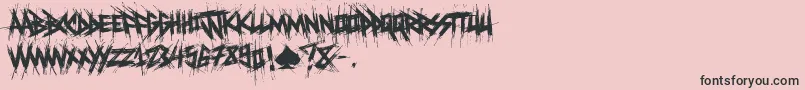 ElfontDestroy Font – Black Fonts on Pink Background