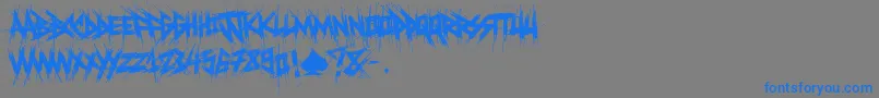 ElfontDestroy Font – Blue Fonts on Gray Background