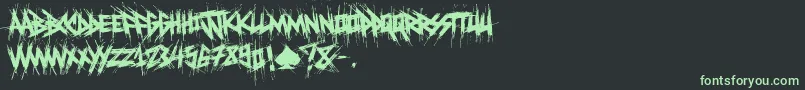 ElfontDestroy Font – Green Fonts on Black Background