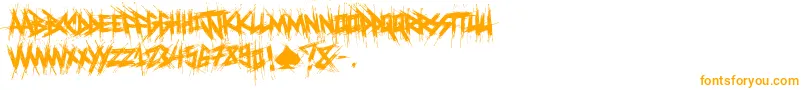 ElfontDestroy-Schriftart – Orangefarbene Schriften auf weißem Hintergrund