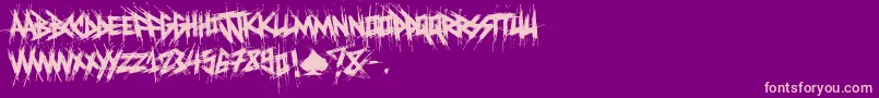 ElfontDestroy Font – Pink Fonts on Purple Background