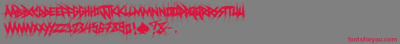 ElfontDestroy Font – Red Fonts on Gray Background