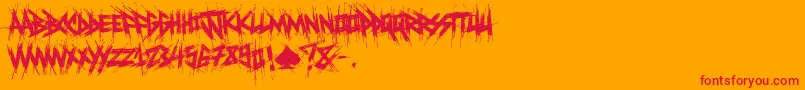 ElfontDestroy Font – Red Fonts on Orange Background