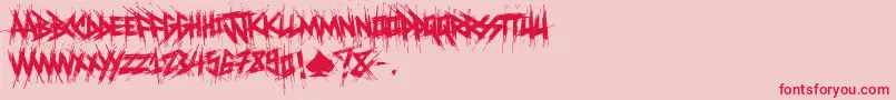 ElfontDestroy Font – Red Fonts on Pink Background