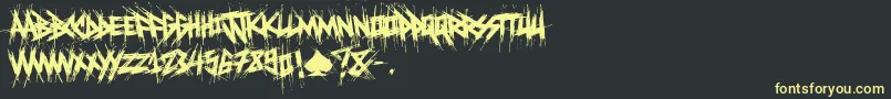 ElfontDestroy-Schriftart – Gelbe Schriften auf schwarzem Hintergrund