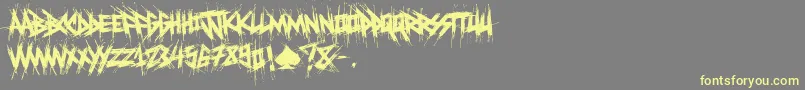 ElfontDestroy-Schriftart – Gelbe Schriften auf grauem Hintergrund