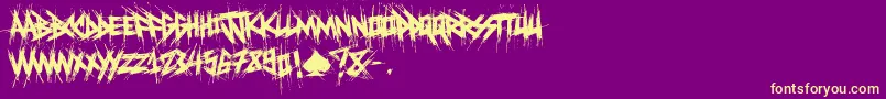 Шрифт ElfontDestroy – жёлтые шрифты на фиолетовом фоне