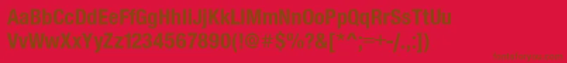 SansCondensedBold Font – Brown Fonts on Red Background