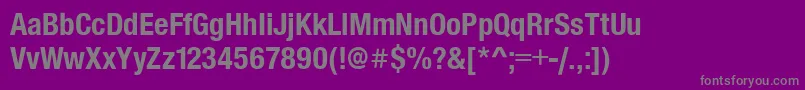 Police SansCondensedBold – polices grises sur fond violet