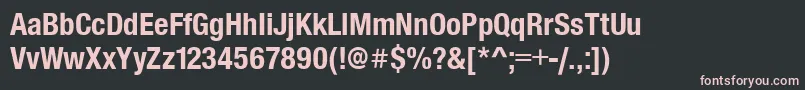 Шрифт SansCondensedBold – розовые шрифты на чёрном фоне